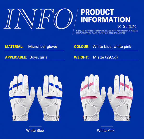 WanderS Children Gloves Kid'S Golf Gloves With Marker
