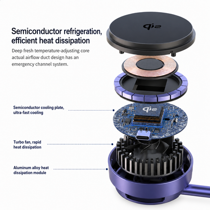 WanderS 4-in-1 Qi2 15W Cooling Wireless Charger