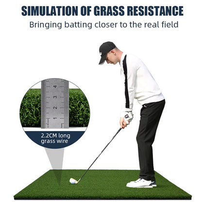 WanderS Golf Practice Swing Mat Long Grass Non Slip Golf Swing Mat