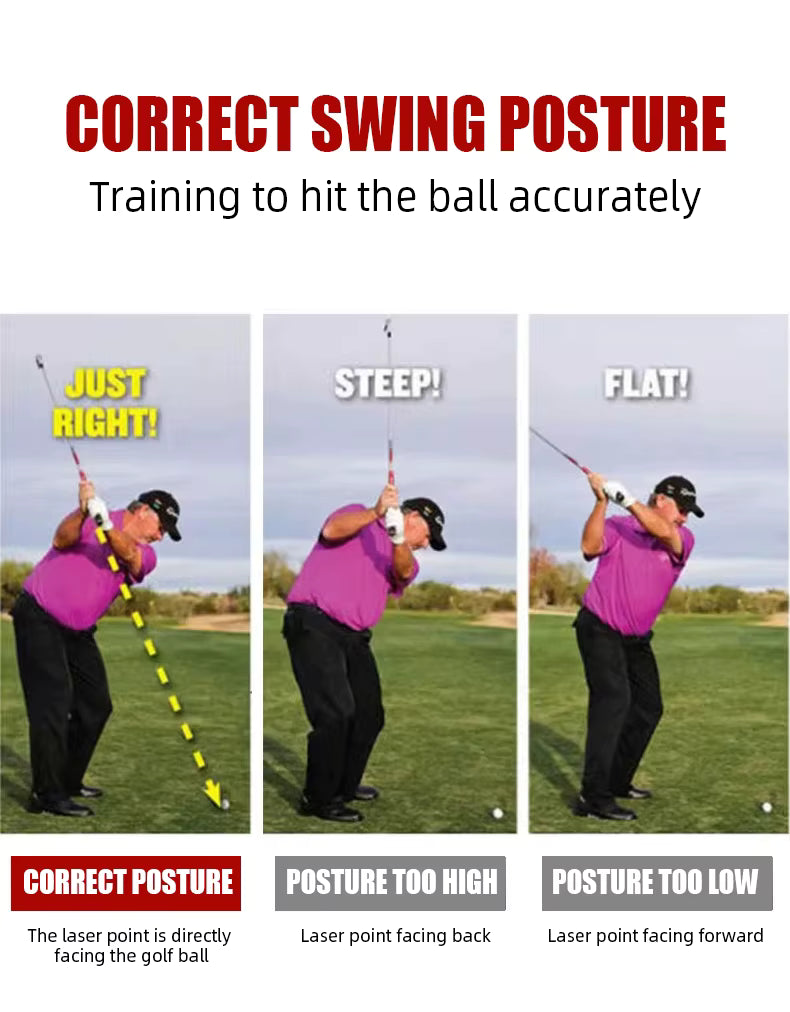 WanderS Adjustable Angle Golf Training Aids Corrector Laser Golf Swing Trainer