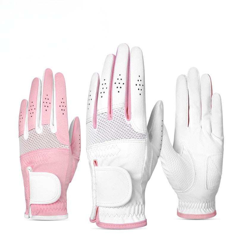 WanderS Golf Gloves For Women With High Elastic Lycra For Women'S Clubs, Non-Slip Special Discs For Women, Summer Sun Protection, Two-Handed Gloves