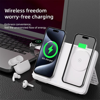 WanderS 4-in-1 Dual-Coil Magnetic Wireless Charger 15W