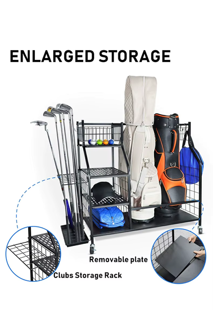 WanderS Extra Large Size Golf Bag Storage Rack Golf Clubs Display Organizer Multifunction Golf Racks
