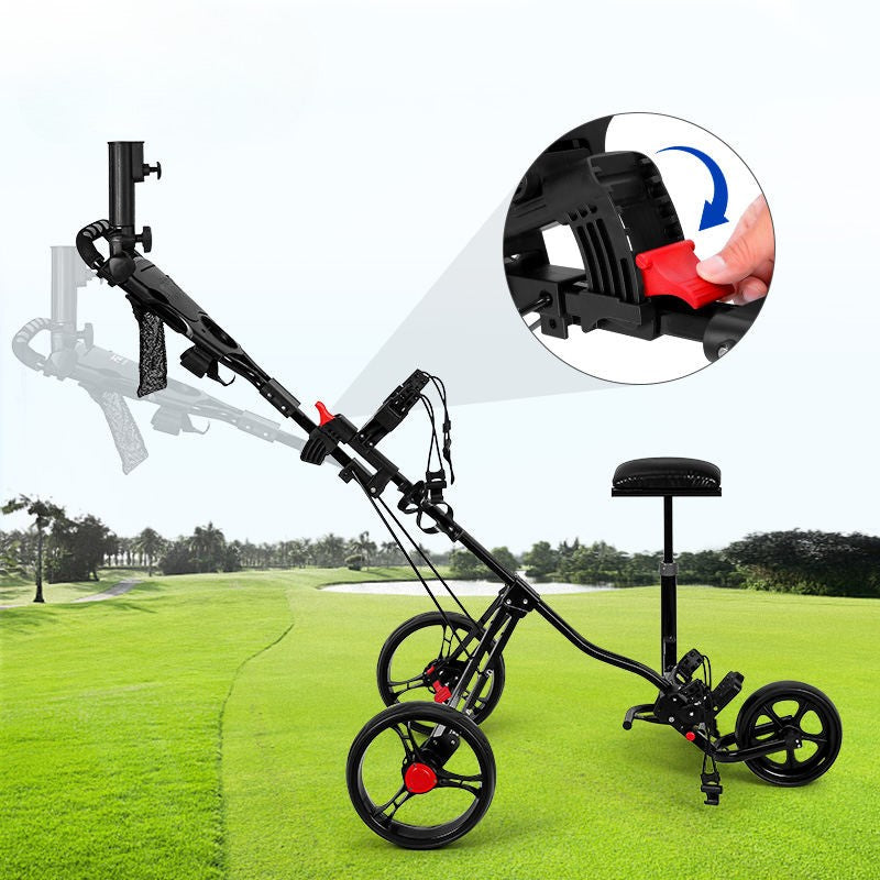 WanderS Portable Multifunction Custom Caddy Golf Cart Foldable Golf Trolley With Seat
