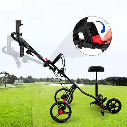 WanderS Portable Multifunction Custom Caddy Golf Cart Foldable Golf Trolley With Seat