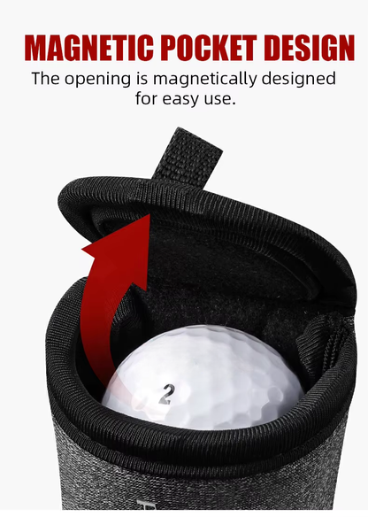 WanderS Grey Golf Ball Storage Bag Magnetic Suction Mini Pouch Golf Balls Bag