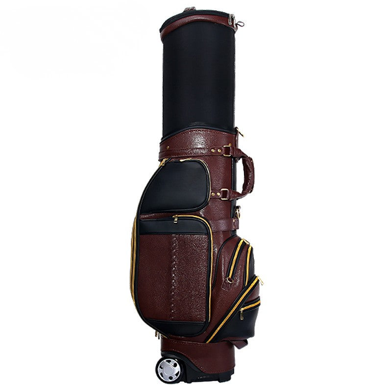 WanderS High Quality Retractable Leather Golf Bag With Wheel