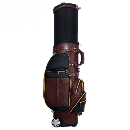 WanderS High Quality Retractable Leather Golf Bag With Wheel