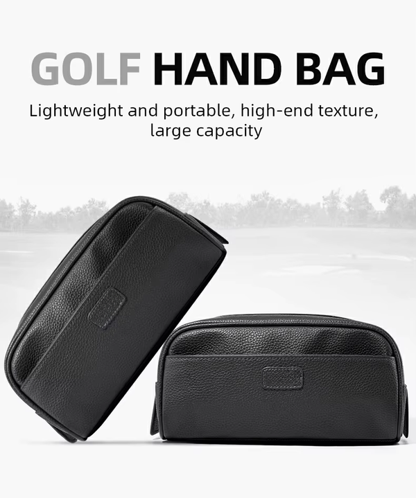 WanderS Black Golf Pouch Ball Bag Men Lightweight Golf Handbag