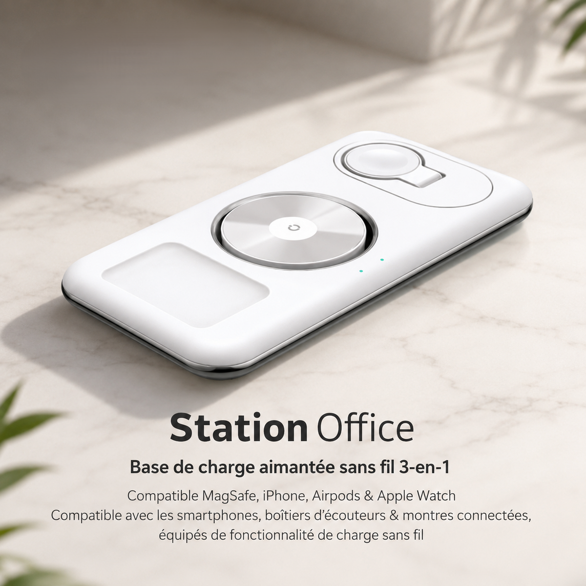 WanderS 3-in-1 Foldable Magnetic Wireless Charger 7.5W