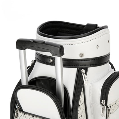WanderS Lady Good Quality Plaid Hidden Trolley Waterproof Pu Golf Cart Bag