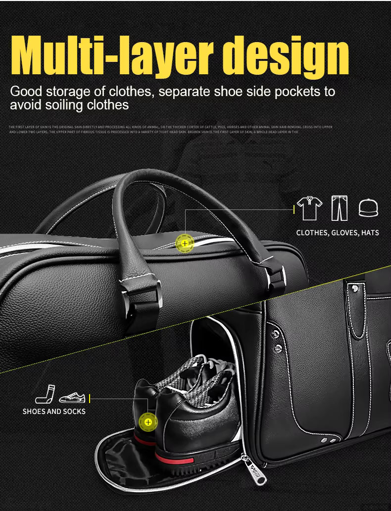 WanderS Leather Travel Boston Bag