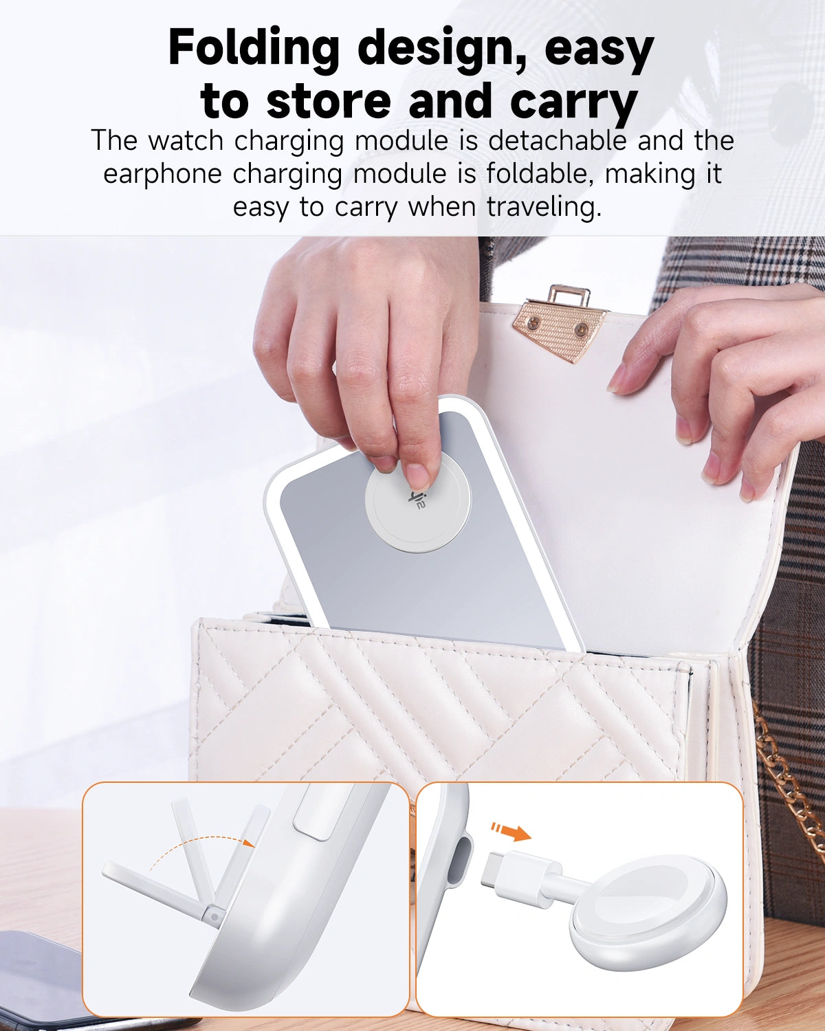 WanderS 3-in-1 Foldable MagSafe-Compatible Wireless Charger