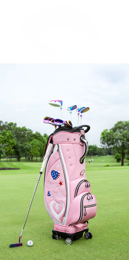WanderS Cute Golf Bag Female Golf Travel Bag Pink Golf Bags With Wheel