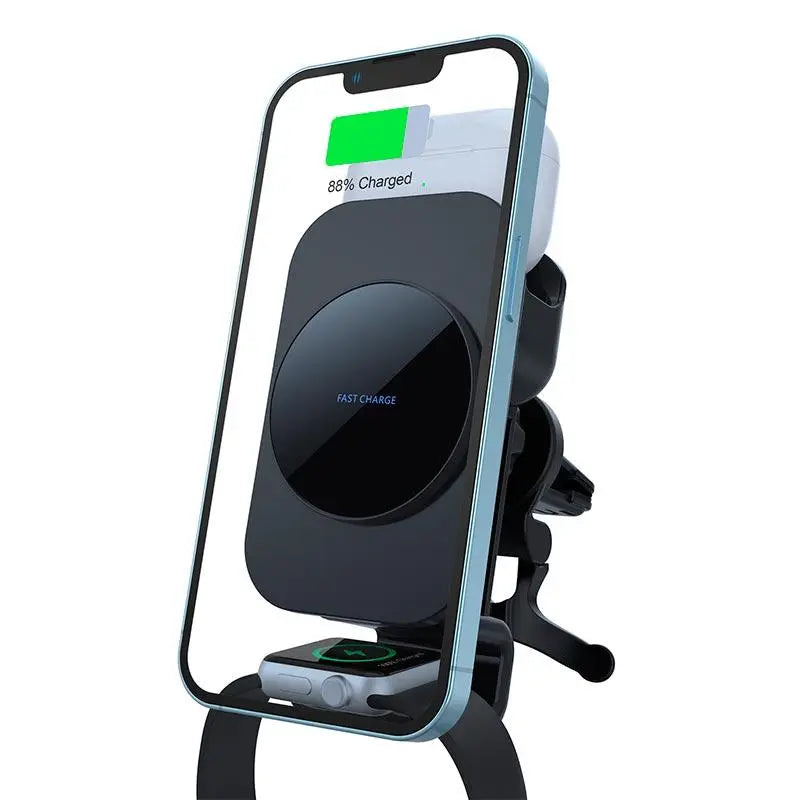 WanderS 3-in-1 15W Magnetic Car Wireless Charger