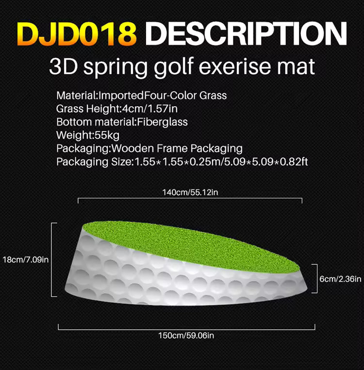 WanderS Good Quality Hot Sale Golf Hitting Mat Can Be Rotated 360 Degrees To Adjust The Slope