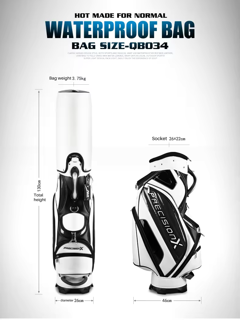 WanderS Waterproof Golf Bag Custom Pu Staff Golf Bag For Man