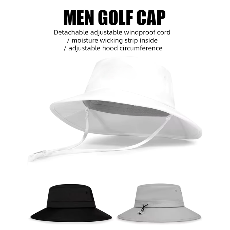 WanderS Golf Bucket Hat Manufacturers Navy Blue Blank Golf Hat With Rope
