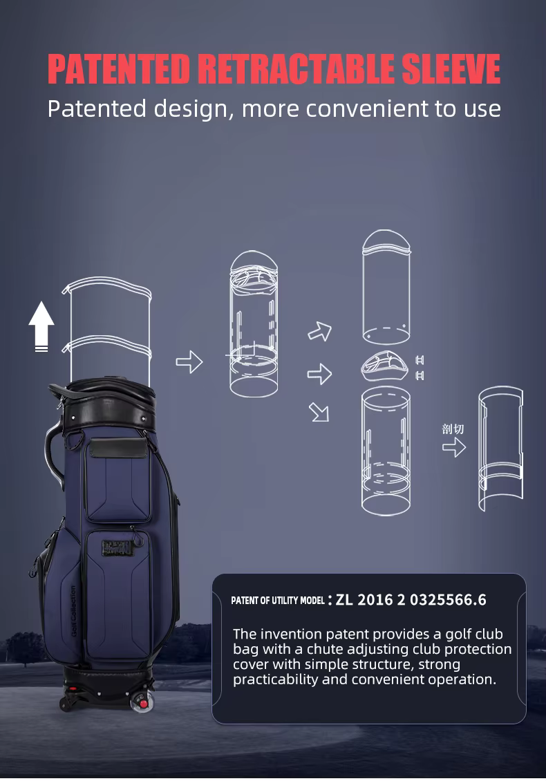 WanderS Luxury Golf Club Bag Customizable Golf Travel Bags With Wheels