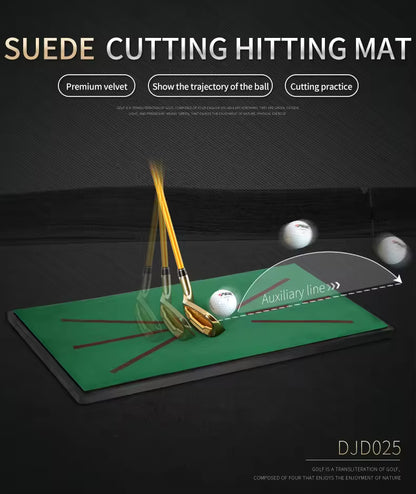 WanderS Diy Golf Trajectory Display Hitting Mat Velvet Driving Range Golf Hitting Mat