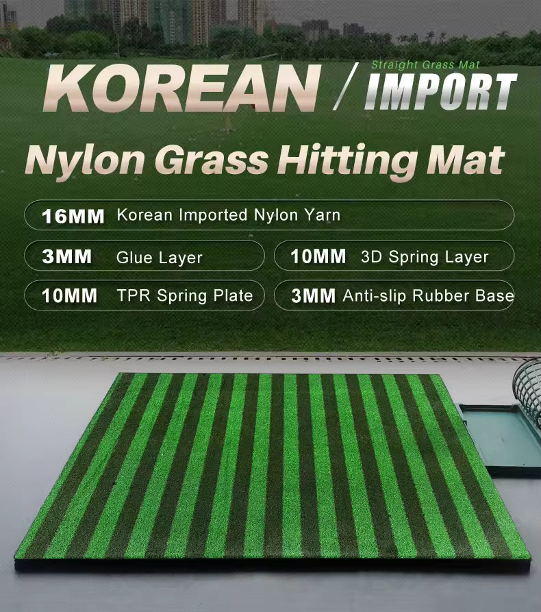 WanderS Driving Range Dual-Turf Golf Practice Mat For Hitting Swing Training