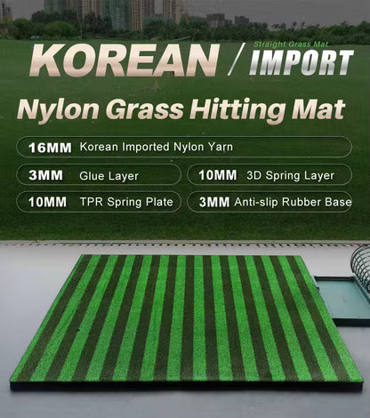 WanderS Driving Range Dual-Turf Golf Practice Mat For Hitting Swing Training