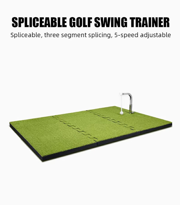 WanderS Adjust Height Anti Slip Golf Swing Training Mat Stitching Golf Swing Trainer by WanderS