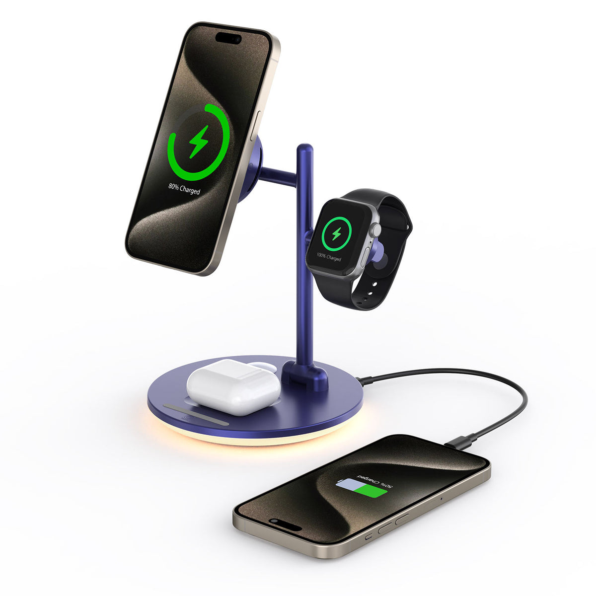 WanderS 4-in-1 Qi2 15W Cooling Wireless Charger