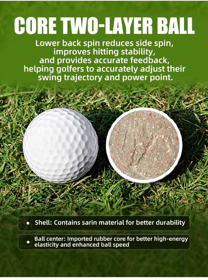 WanderS Golf Driving Range Special Ball Double-Layer Ball With Built-In Aiming Line High Rebound Long Distance Low Backspin