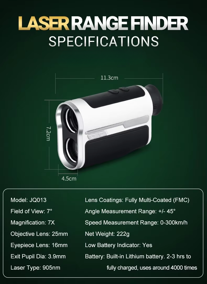 WanderS Longer Measurement Distance Slope On Off 2020 New Design Golf Laser Range Finder 600/1300Yard