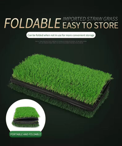 WanderS Foldable 3 In 1 Anti-Slip Driving Range Practice Golf Hitting Mat (40*65Cm)