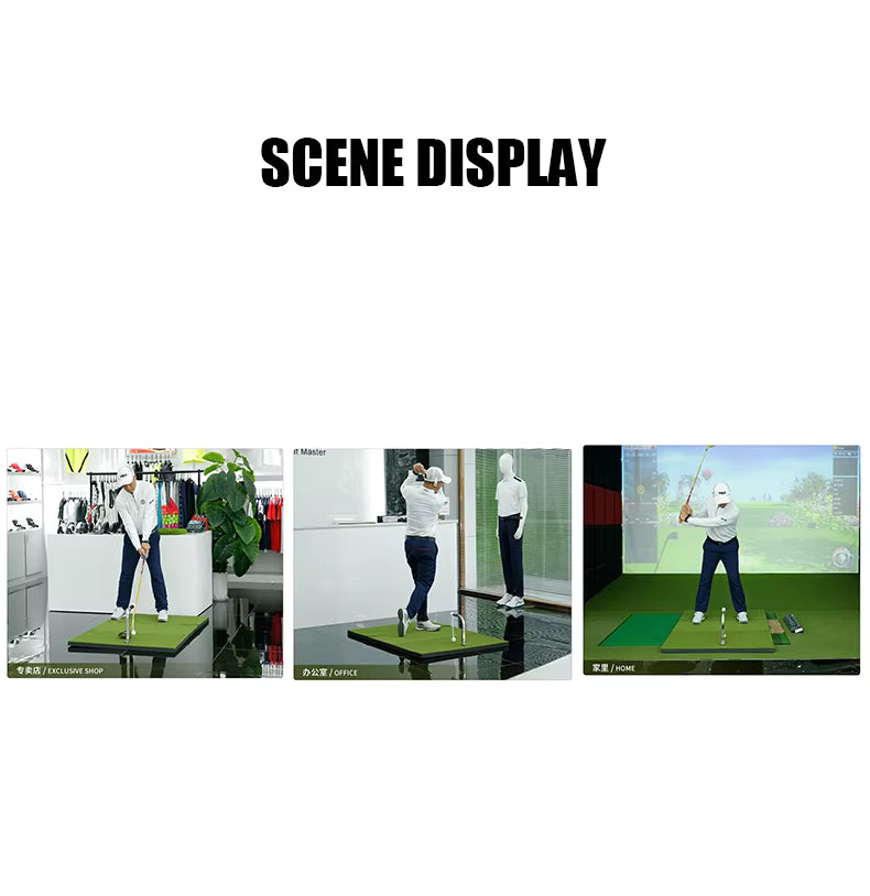 WanderS Adjust Height Anti Slip Golf Swing Training Mat Stitching Golf Swing Trainer
