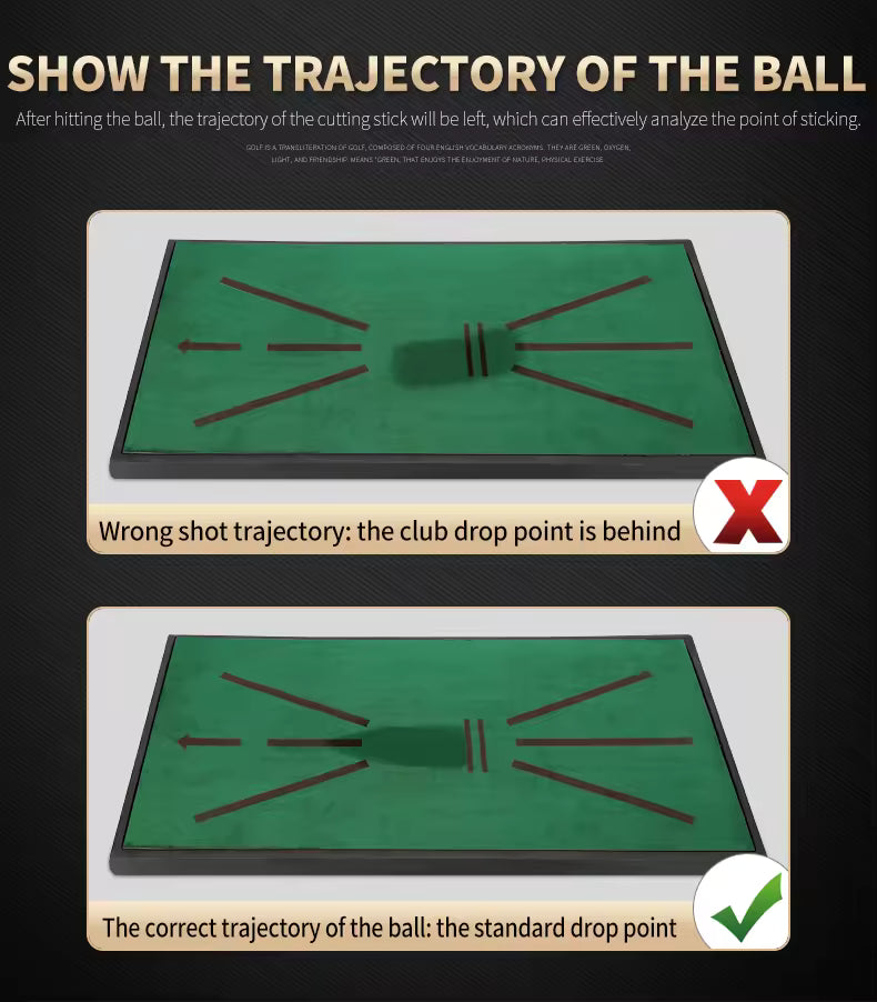 WanderS Diy Golf Trajectory Display Hitting Mat Velvet Driving Range Golf Hitting Mat