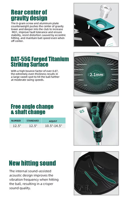 WanderS Mo Eyes Oem Custom Adjustable Right Handed Golf Clubs Driver High Rebound Titanium Golf Driver