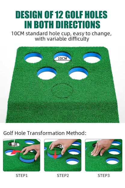 WanderS Two-Way 12 Holes Portable Mini Golf Courses Artificial Turf Putting Green