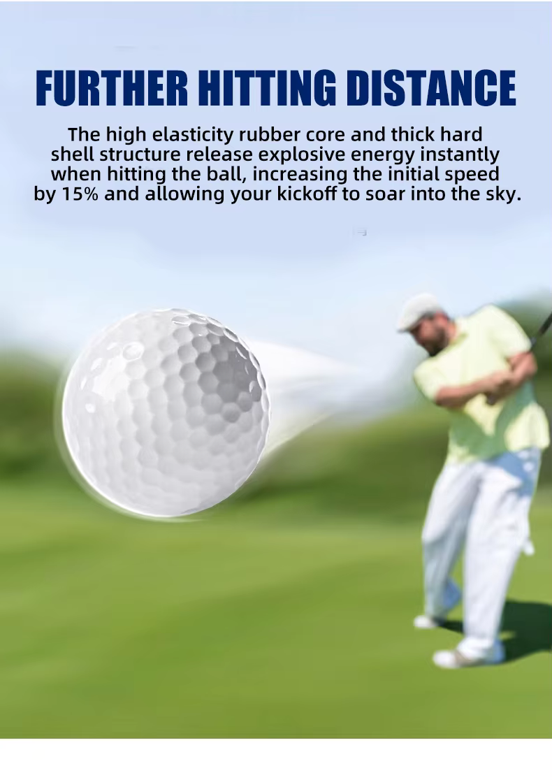 WanderS Golf Driving Range Special Ball Double-Layer Ball With Built-In Aiming Line High Rebound Long Distance Low Backspin