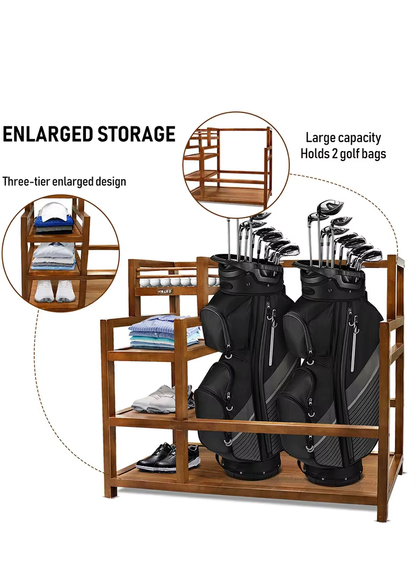 WanderS Golf Bags Organize Storage Rack Suppliers Wood Golf Club Rack Golf Bag Storage Rack