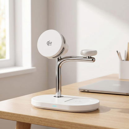 WanderS 3-in-1 Qi2.2 25W Cooling Magnetic Wireless Charger
