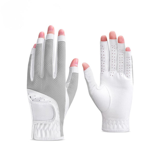 WanderS Women'S Open Finger Glove Breathable Mesh Sunscreen Finger Covers Left And Right Hands Factory Golf Gloves by WanderS