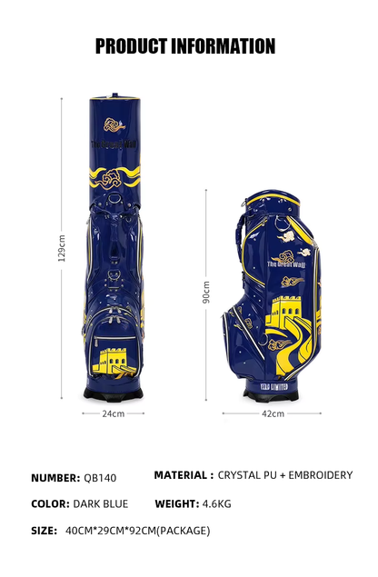 WanderS Custom Pu Golf Cart Bag Embroidery Waterproof Staff Golf Bag