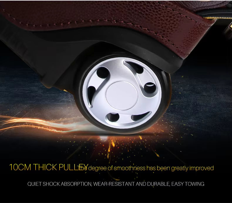 WanderS High Quality Retractable Leather Golf Bag With Wheel