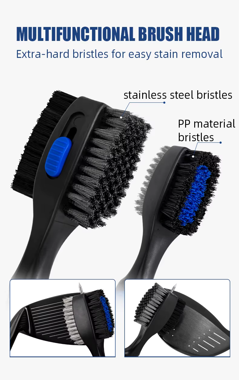 WanderS Side Golf Club Cleaning Brush Multifunctional Retractable Oversize Golf Club Brush