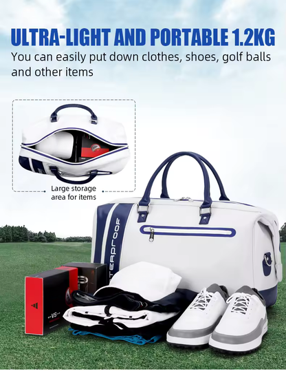 WanderS Cheap Golf Shoe Bags White Waterproof Custom Logo Golf Boston Bag