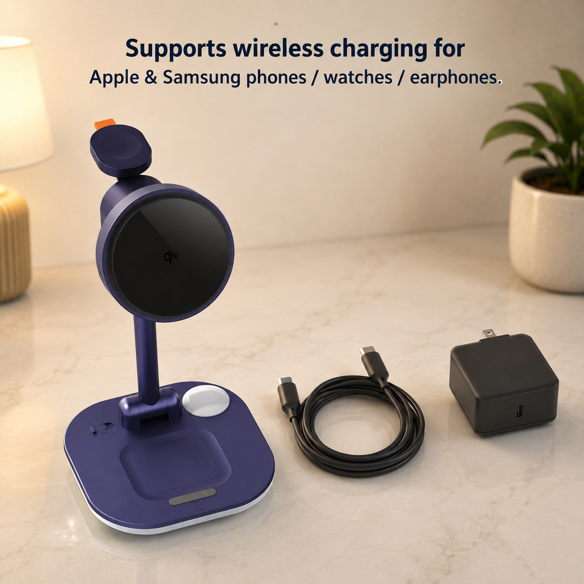 WanderS 3-in-1 Qi2.2 25W Cooling Wireless Charging Stand