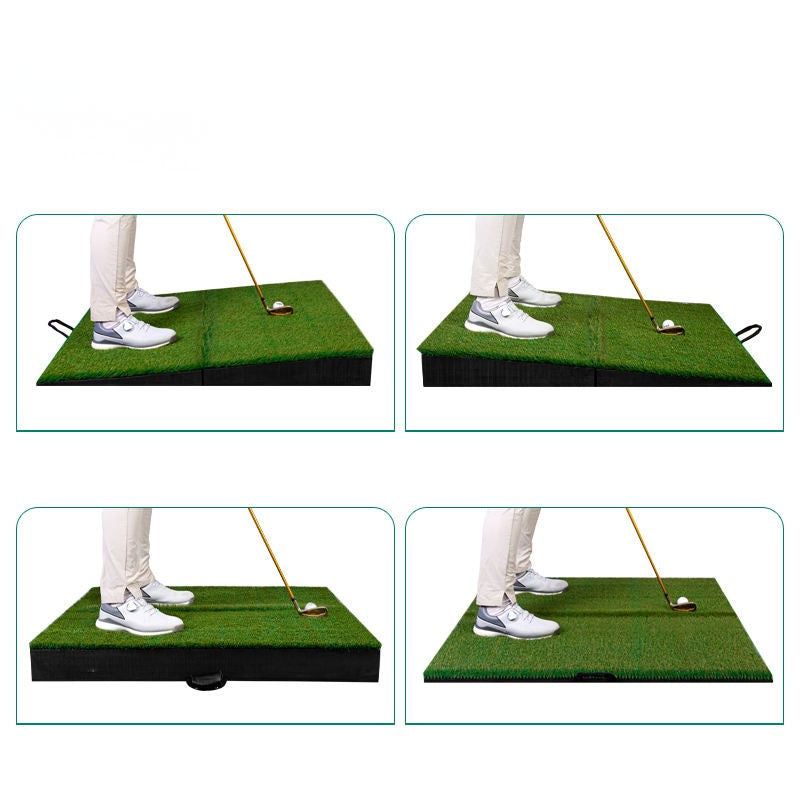 WanderS Slope Golf Swing Trainer Mat Foldable Driving Range Golf Hitting Mat