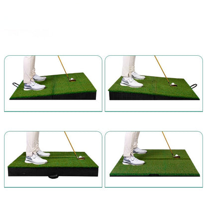 WanderS Slope Golf Swing Trainer Mat Foldable Driving Range Golf Hitting Mat