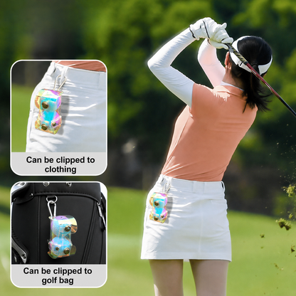 WanderS Golf Waist Bag Ball Clip Men And Women'S Portable Ball Cover Magnetic Buckle Colorful Laser Storage Bag Hanging Ball Bag