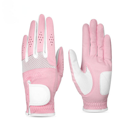 WanderS Golf Gloves For Women With High Elastic Lycra For Women'S Clubs, Non-Slip Special Discs For Women, Summer Sun Protection, Two-Handed Gloves