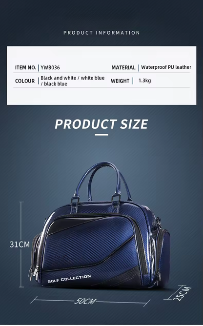 WanderS Men Waterproof Golf Boston Sport Clothing Bag With Shoe Compartment