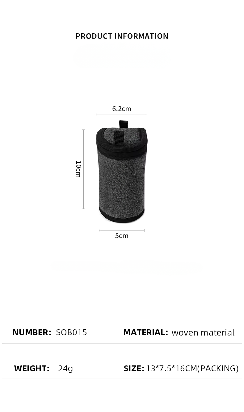 WanderS Grey Golf Ball Storage Bag Magnetic Suction Mini Pouch Golf Balls Bag